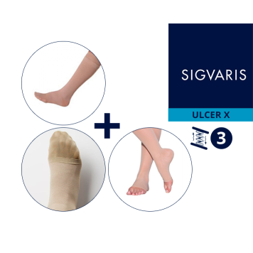 Гольфы Sigvaris Ulcer-X KIT, комплект, компрессия 1+2, серия серия Traditional 503 Ulcer-2